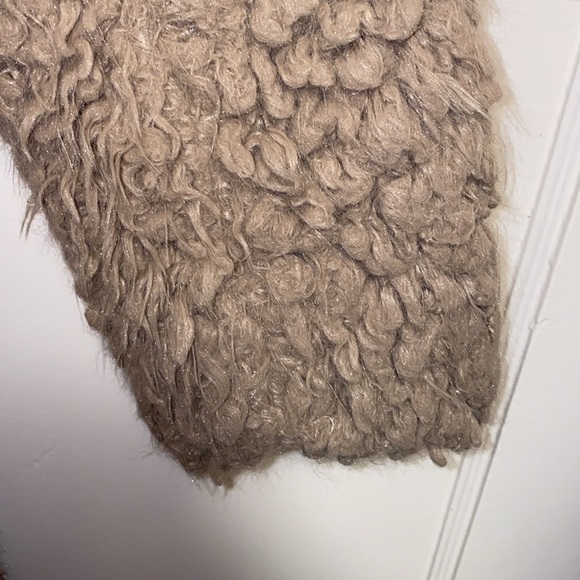 Zara Basic Outerwear Small Texture Coat With Hood Color Mink - Picture 11 of 13